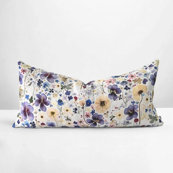 Thread Design Petal Play Lumbar Cushion Moonbloom | Allium Interiors