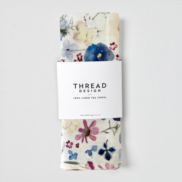 Thread Design Petal Play Tea Towel Moonbloom | Allium Interiors