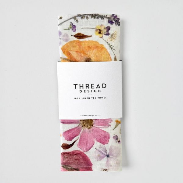 Thread Design Petal Play Tea Towel Sunburst | Allium Interiors