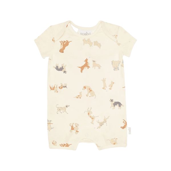 Toshi Baby Onesie Short Sleeve Puppy Love | Allium Interiors
