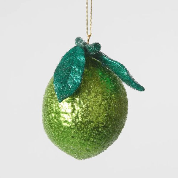 Vixen & Velvet Christmas Decoration La Dolce Vita Glitter Lime | Allium Interiors