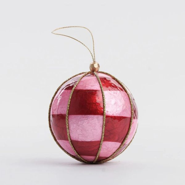 VIXEN&VELVET X DECO BAUBLE CAPIZ SQUARED PINK /RED | Allium Interiors