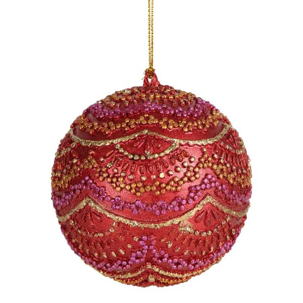 Vixen & Velvet Christmas Bauble Scallope | Allium Interiors