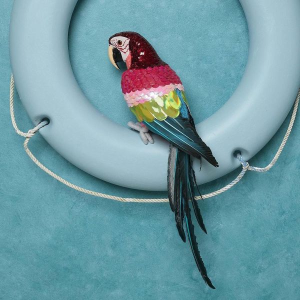 Vixen & Velvet Christmas Decoration Majestic Stardust Parrot | Allium Interiors