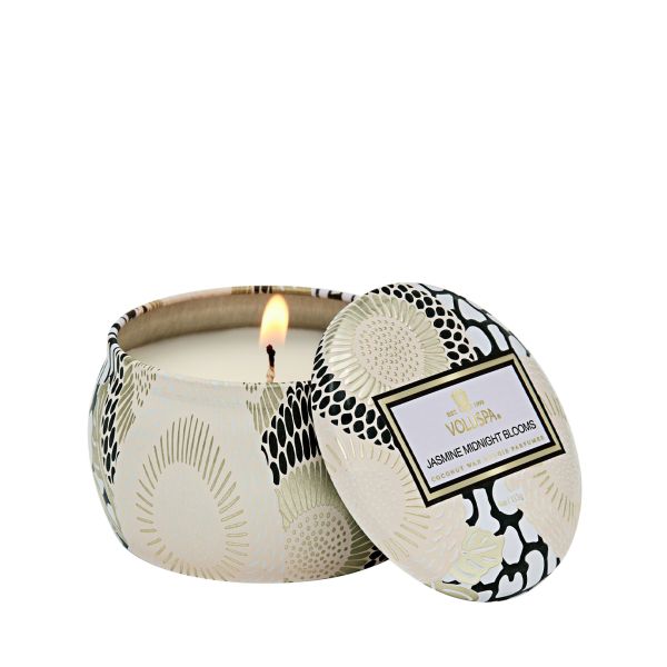 Voluspa Candle Mini Tin Jasmine Midnight Blooms | Allium Interiors