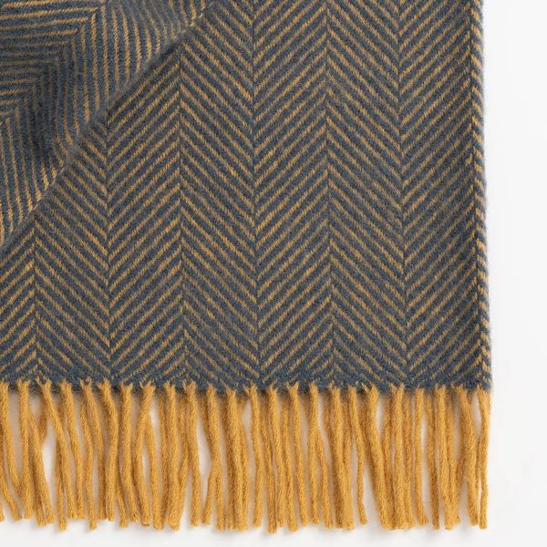 Weave Throw Lerwick Navy | Allium Interiors