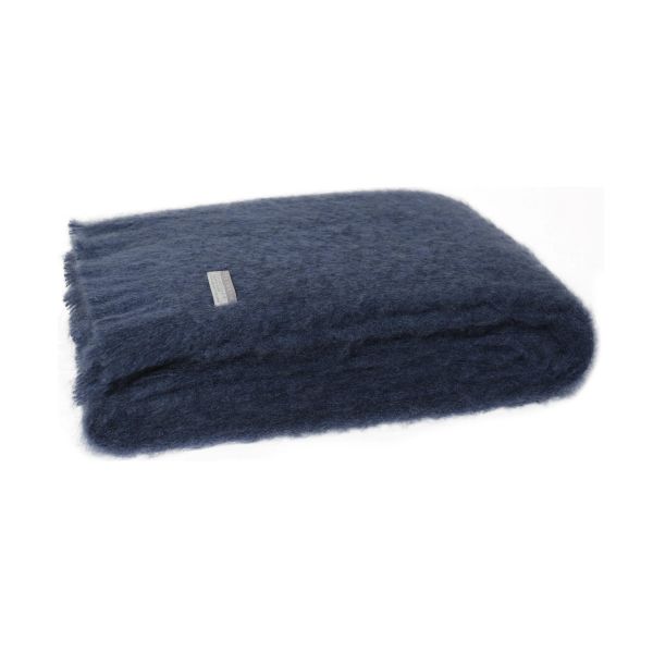 Windermere Mohair Throw Indigo | Allium Interiors