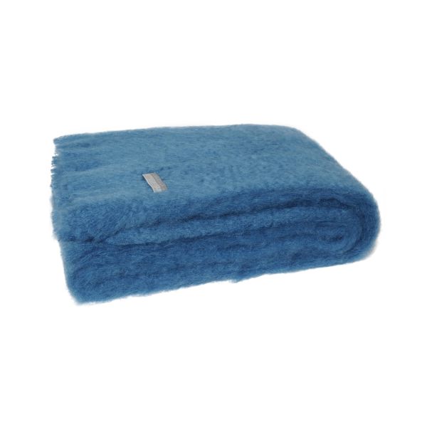 Windermere Mohair Throw Lake | Allium Interiors
