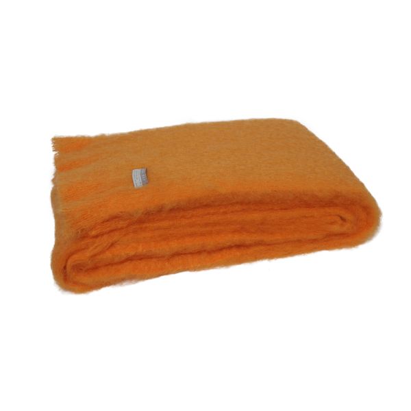 Windermere Mohair Throw Mango | Allium Interiors