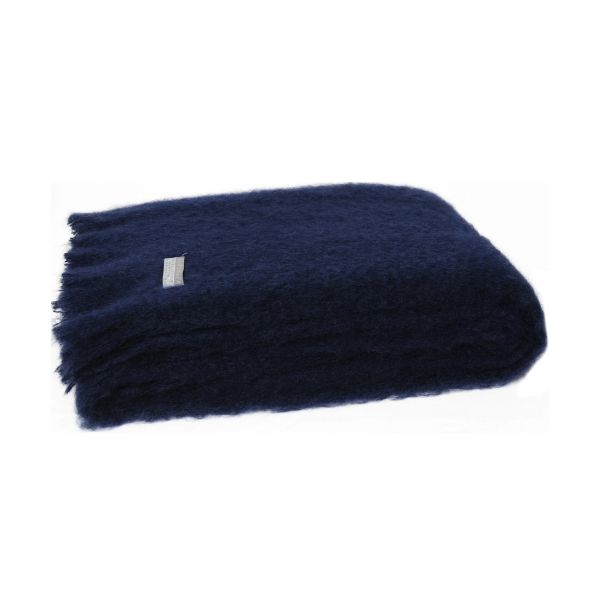 Windermere Mohair Throw Navy | Allium Interiors