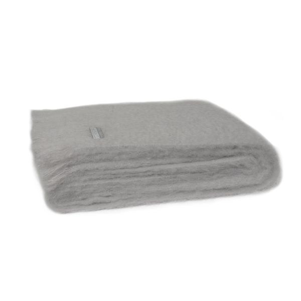 Windermere Mohair Throw Silver | Allium Interiors