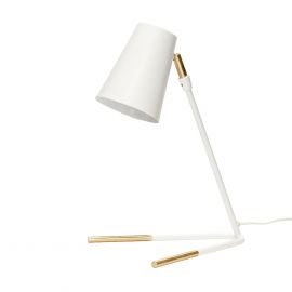 Hübsch Lamp White with Brass Detail