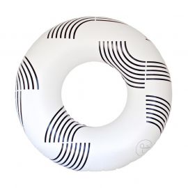 &Sunday Inflatable Pool Ring Curves White