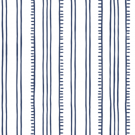 Anna Spiro Wallpaper Higgledy Piggledy Stripe Dark Blue