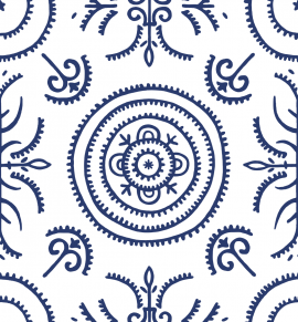 Anna Spiro Wallpaper Round & Round The Garden Dark Blue