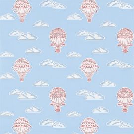Sanderson Wallpaper Balloons Sky Blue/Red