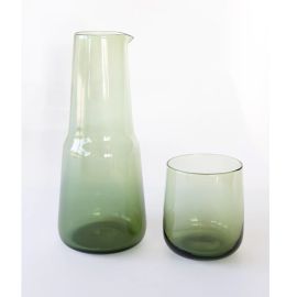 Bison Glass Birgit Carafe & Elias Tumbler Set Olive