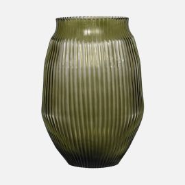 Brian Tunks Cut Glass Vase Medium Moss