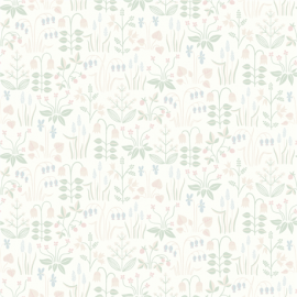Borastapeter Wallpaper Strawberry Field White