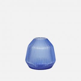 Brian Tunks Cut Glass Vase Conical Mini Bluebell
