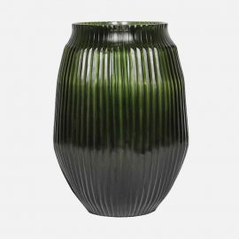 Brian Tunks Cut Glass Vase Medium Leaf