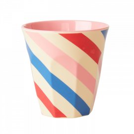 Rice Melamine Cup Two Tone Candy Stripe