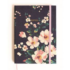 Cath Kidston Notebook A5 Cloth Navy Floral
