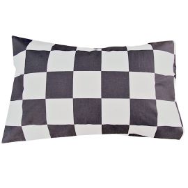 Patersonrose Checker Black & Grey Pillowcase Pair