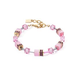 COEUR de LION Bracelet Geocube Iconic Mono Gold & Pink