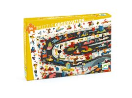 Djeco Puzzle 54 Piece Observation Puzzle Car Rally