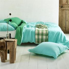 Designers Guild Biella Emerald & Aqua Euro Pillowcase