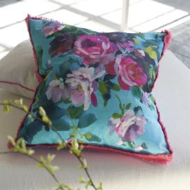 Designers Guild Cushion Bouquet De Roses Turquoise