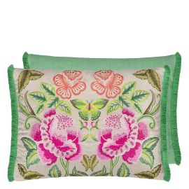 Designers Guild Cushion Isabella Embroidered Fuchsia