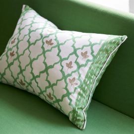 Designers Guild Cushion Pergola Trellis Emerald