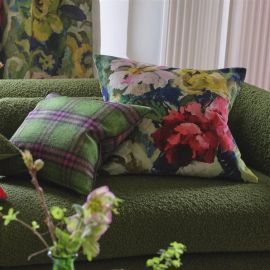Designers Guild Cushion Tapestry Flower Vintage Green