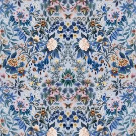Designers Guild Fabric Ikebana Damask Slate Blue