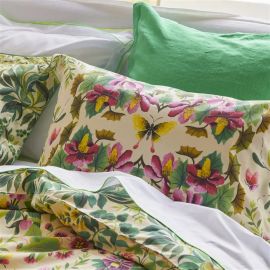 Designers Guild Ikebana Damask Fuchsia Oxford Pillowcase Pair
