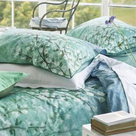 Designers Guild Indian Blossom Cerulean Oxford Pillowcase