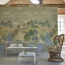 Designers Guild Wallpaper Bandipur Grasscloth Sky