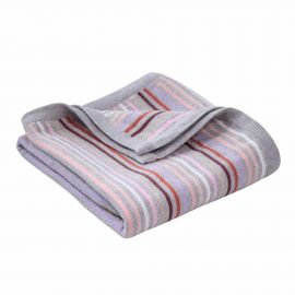 Dlux Bassinet Blanket Rainbow Stripe Pink