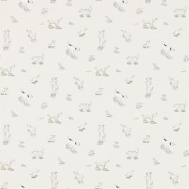 Sanderson Wallpaper Dogs in Clogs Vanilla