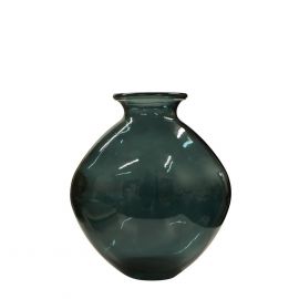 Elliptical Glass Vase Myrtal Green Large