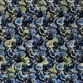 Osborne & Little Fabric Cosimo Ink/Royal Blue/Chartreuse