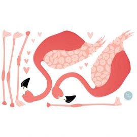 Love Mae Fabric Wall Stickers Mini Flamingos