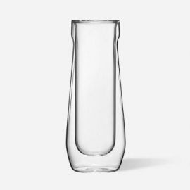 Corkcicle Barware Glass Flute Set of 2 Double Walled