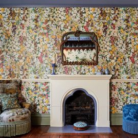House of Hackney Wallpaper Hollyhocks Summer