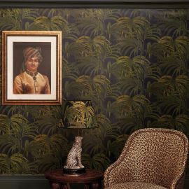 House of Hackney Wallpaper Palmeral Midnight / Green