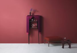 ibride Furniture Lady Alpaga Luxury Cabinet Grenat