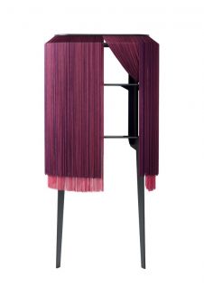 ibride Furniture Lady Alpaga Luxury Cabinet Grenat