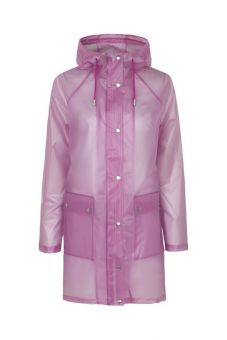 Ilse Jacobsen Raincoat Semi Transparent Rose Pink